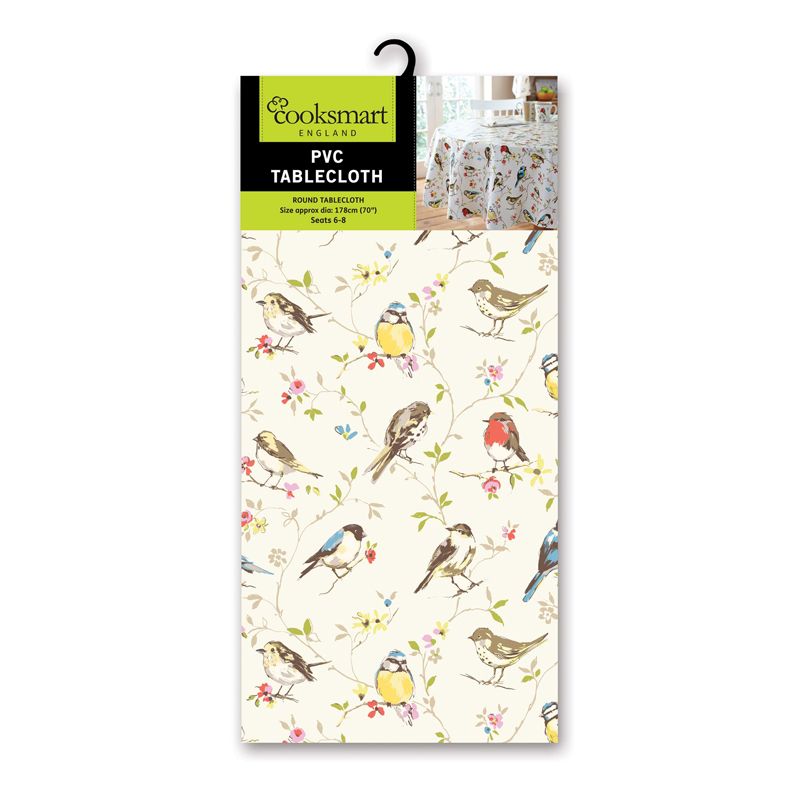 Dawn Chorus Round PVC Dinner Tablecloth